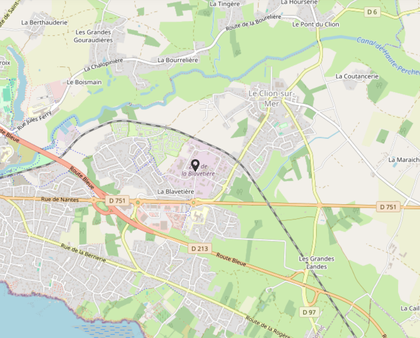 PORNIC ZA Blavetière - plan de situation village entreprises RESONANCE