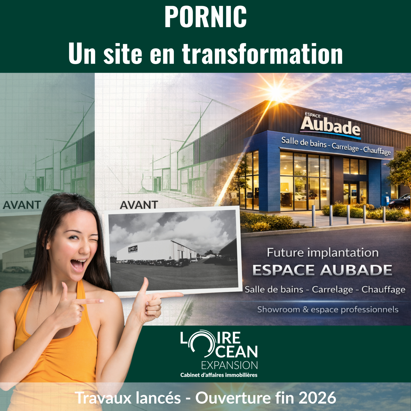 reconversion site immobilier professionnel Pornic implantation commerciale PORNIC