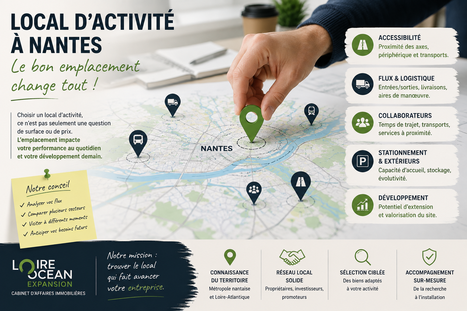 Choisir l’emplacement d’un local d’activité à Nantes